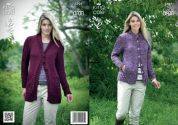 King Cole Ladies Cardigans Moorland/Fashion Aran Knitting Pattern 3797