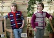 King Cole Children's Big Value Super Chunky Jacket & Gilet Knitting Pattern 3822