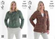 King Cole Ladies Cardigan & Top Gypsy Super Chunky Knitting Pattern 3850