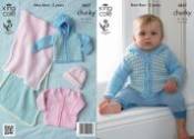 King Cole Baby Big Value Chunky Jackets, Blanket & Hat Knitting Pattern 3857