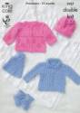 King Cole Babies Jackets, Hats & Bootees Cottonsoft DK Knitting Pattern 3927