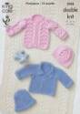 King Cole Babies Jackets, Hats and Blanket Cottonsoft DK Knitting Pattern 3928