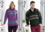 King Cole Sweaters Moods DK Knitting Pattern 3936