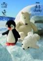 King Cole Cuddles Penguin, Polar Bear & Seal Toys Knitting Pattern 9006