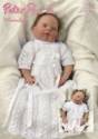 Peter Pan Baby/Children's DK Moondust Christening Dress & Gilet Knitting Pattern 1106