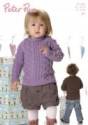 Peter Pan Baby/Children's DK Jumper Knitting Pattern 1125