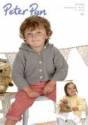 Peter Pan Baby/Children's DK Cardigan Knitting Pattern 1136