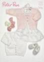 Peter Pan Baby/Children's 3 Ply Baby Cardigans Knitting Pattern 1141