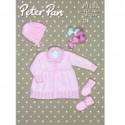 Peter Pan Baby/Children's DK Coat, Bonnet & Mitts Knitting Pattern 1153