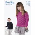 Peter Pan Baby/Children's DK Moondust Lacy Cardigan & Sweater Knitting Pattern 1168