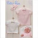 Peter Pan Baby/Children's DK Baby Tops Knitting Pattern 1175