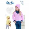 Peter Pan Baby/Children's Moondust Round & V Neck Top Knitting Pattern 1201