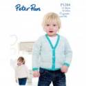 Peter Pan Baby/Children's Cupcake V Neck Top Knitting Pattern 1204