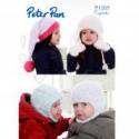 Peter Pan Baby/Children's Cupcake Hats & Mitts Knitting Pattern 1205