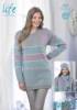 Stylecraft Ladies Christmas Sweater, Hat & Scarf Knitting Pattern 9030  DK