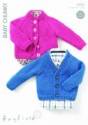 Hayfield Baby Chunky Cardigans Knitting Pattern 4400