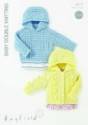 Hayfield Baby DK Hooded Sweater & Jacket Knitting Pattern 4417