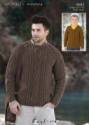 Hayfield Bonus Aran Men's and Boy's Sweaters Knitting Pattern 9682