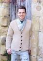 Hayfield Chunky With Wool Men's Cardigan Knitting Pattern 9703