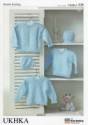 UK Hand Knit Association Baby Sweaters & Hat DK Knitting Pattern UKHKA108
