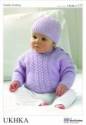 UK Hand Knit Association Baby Sweater & Hat DK Knitting Pattern UKHKA117