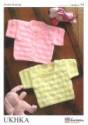 UK Hand Knit Association Baby Sweater & Cardigan DK Knitting Pattern UKHKA79