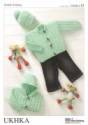 UK Hand Knit Association Baby Jackets & Hat DK Knitting Pattern UKHKA81