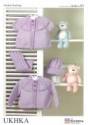UK Hand Knit Association Baby Cardigans, Hat & Scarf Set DK Knitting Pattern UKHKA85