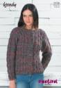 Wendy Festival Chunky Mock Cable Knit Cardigan Knitting Pattern 5736